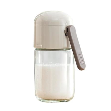 Kvantitativ saltströare glas saltströare dispenser fuktbeständig kryddflaska för camping kök 180ml