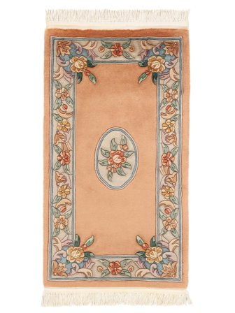 Chińskie 90 Line Dywan 69X122 Wełniany Pomarańczowy/Brunatny Mały Carpetvista