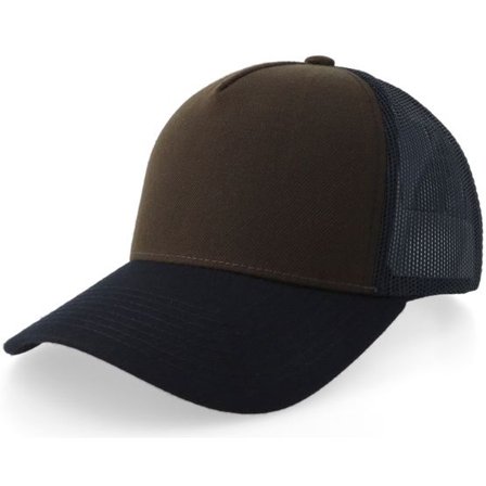 Equip - Brun trucker Keps - Blank Brown/Black A-frame Trucker @ Hatstore