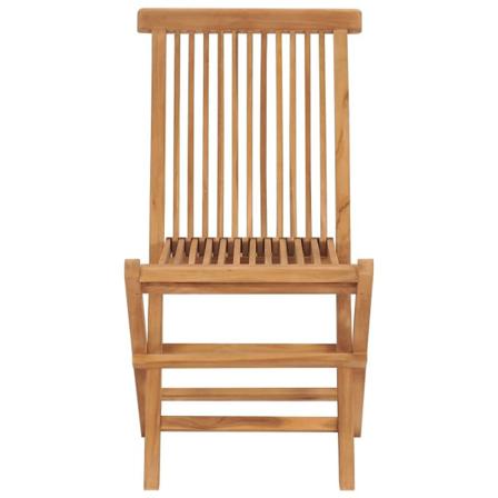 Vidaxl Hopfällbara Trädgårdsstolar 8 St Massiv Teak Brun