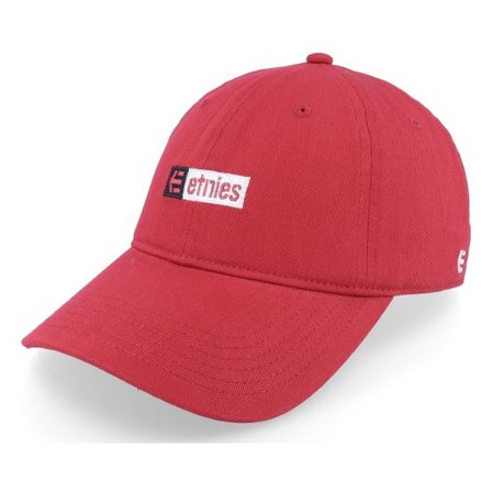 Etnies - Röd unconstructed Keps - New Box Red Dad Cap @ Hatstore