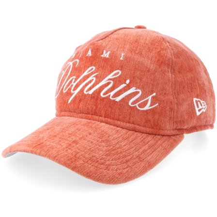 New Era - NFL Oransje adjustable Caps - Miami Dolphins Team Script 19TWENTY Golfer Velvet Orange A-frame @ Hatstore