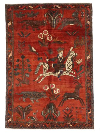 Qashqai Fine Rug Oriental Dark Red/Black (Wool, Persia)