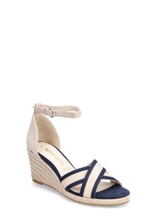 Women Sandals Sandal Med Hæl Espadrilles Blå Tamaris*Betinget Tilbud