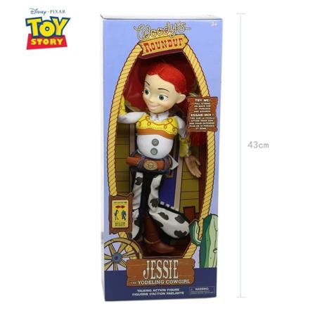 Disney Toy Story 4 Talking Woody Buzz Jessie Rex Actionfigurer Anime Decoration Collection Figurine leksaksmodell för barn present Talk Jessie with 