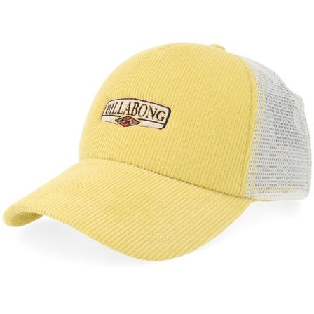 Billabong - Gul trucker Keps - "Kids Corduroy Boy Retro Yellow A-frame Trucker " @ Hatstore