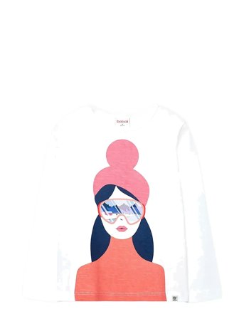 Knit T-Shirt Flame White Boboli