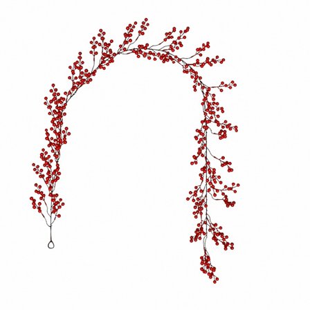 Jule-Rød Bærguirlande 6.23ft Dekoration Kunstig Girlande Indendørs Udendørs Have Dør Pejs Fleksibel Dekoration til Vinter Jul Ferie Ny Y