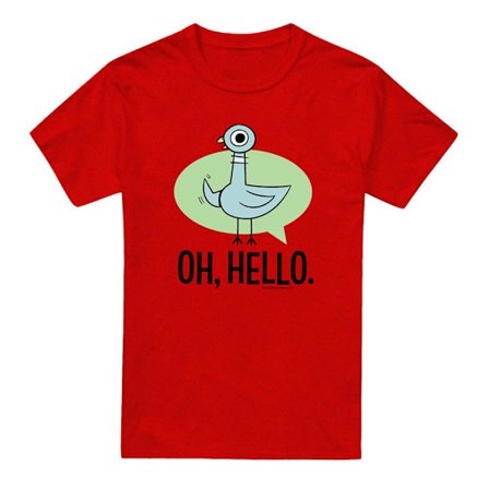 The Pigeon Unisex Vuxen Oh Hello Heather T-Shirt L Röd