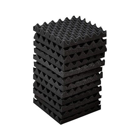 12-pack självhäftande ljudisoleringsskumpaneler, högdensitetsskum för ljudisolering, äggformade ljudpaneler - 2x12x12 tum