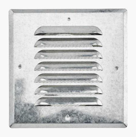 Ventilationsgaller stosanslutning kvadratisk 125 mm