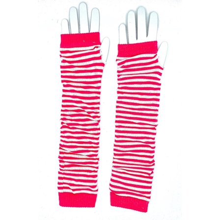 Käsilämmitin - raidallinen punainen ja valkoinen