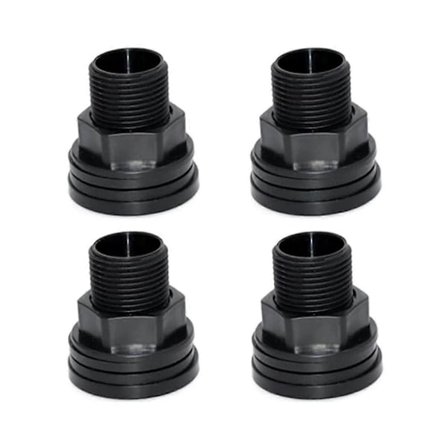 Pvc Skotgennemføring Dobbelt Gevind Skot Vandtank Konnektor til Regnvandstønder Akvarier Vand-Perfekt