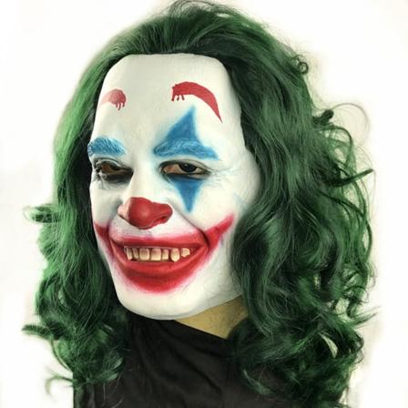 Läskiga och kusliga Halloween clownmasker, kostym cosplay rekvisita,