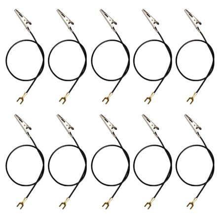 10 stk. alligatorclipsledninger med enkelt hoved, 23 cm lange alligatorclips, elektriske testledninger til laboratorieeksperimentprojekt