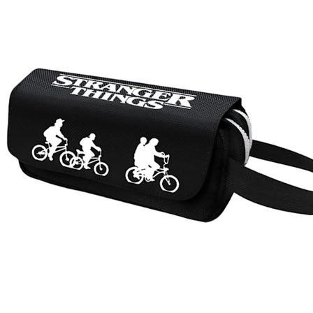 Printet penalhus med lynlås, dobbelt lag, til drenge, piger, skoleartikler