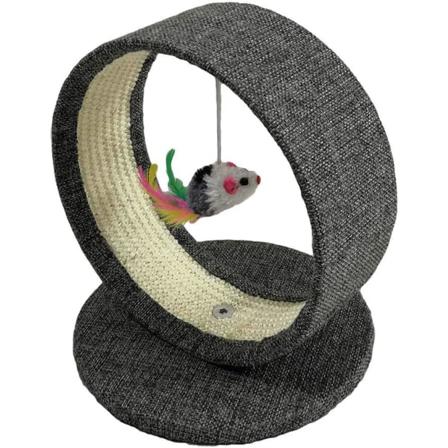 Kattekradsebræt med hul Katteklatretræ Lille Størrelse Kattelegetøj Kattetræ Kattelejligheder Sjov Kattelegetøj med Hængende Mus Vedhæng Terry Loop 