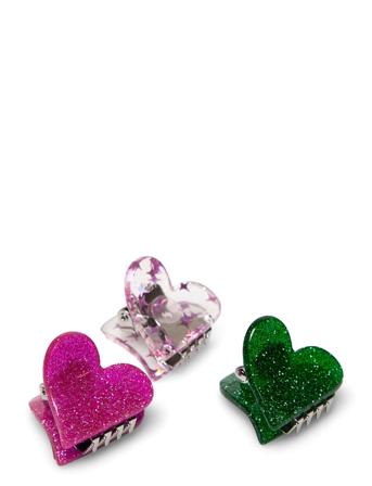 Heart Mini Claw Pack Accessories Hair Accessories Hair Claws Multi/mönstrad Becksöndergaard