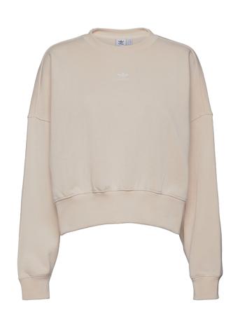 Adicolor Essentials Fleece Sweatshirt Sweat-shirt Tröja Beige Adidas Originals
