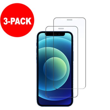 3-Pack - iPhone 12/12 Pro - Skjermbeskytter i herdet glass