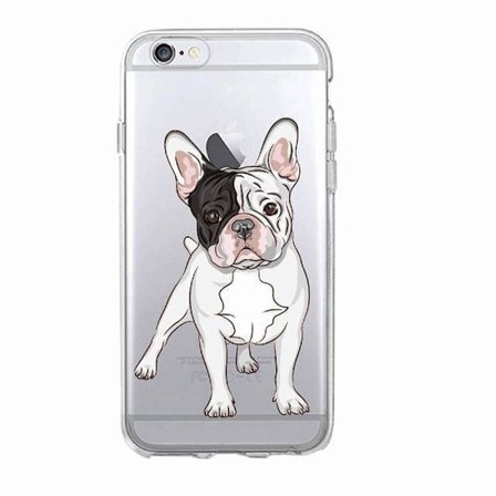 iPhone 12, 12 Pro & Max gennemsigtig shell hund fransk bulldog