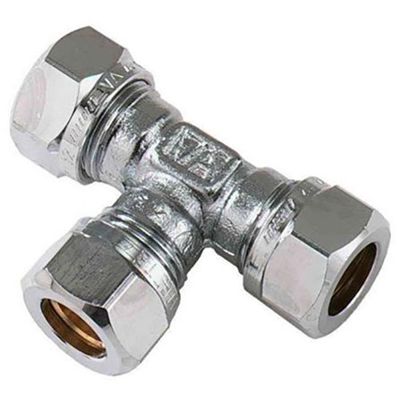 Vatette FG037080520 T-koppling 90°, förkromad, förminskad 18 x 15 mm, Installation