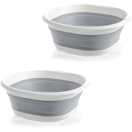 Kokoontaitettava pyykkikori, 2 kpl, 25 cm pyöreä kokoontaitettava kannettava pyykkikori retkeilyyn