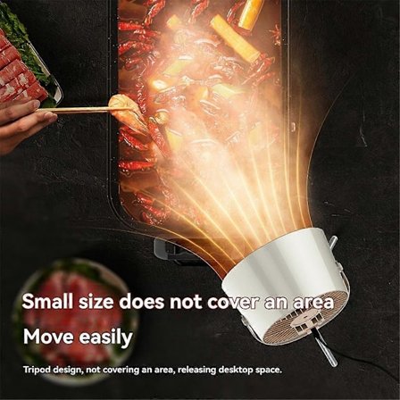 USB Bordemhetter Bærbar Avtrekksvifte Liten Kjøkkenhette Avtrekker Grill Stor Sugeevne Komfyrhette Svart Grå