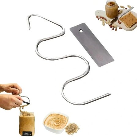Jordnøddesmør Omrører, Nøddesmør Omrører med Skraber, Rustfrit Stål Mikserværktøj, Håndsving Smør Omrøringsredskaber, Syltetøj Omrøringsværktøj