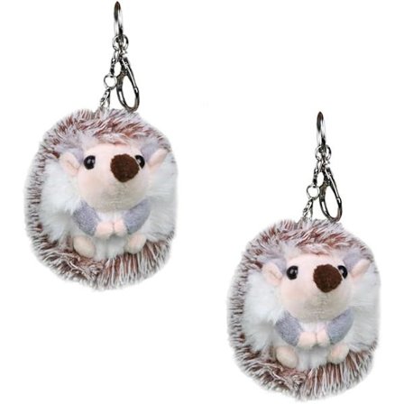 2 st mini plyschdjur leksak Söt igelkott Nyckelring Bilnyckelpåsar Handväska Berlocker Hänge för barn Flickor GS