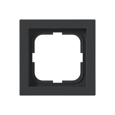 ABB Impressivo 1721F85-885 Täckram matt svart, 85 mm 1-fack, Strömbrytare & vägguttag