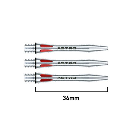 Winmau Astro Aluminium Shafts | Winmau.com Kort / Rood