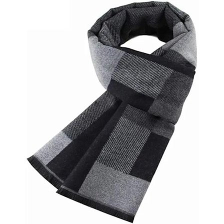 Herrehalstørklæde, vinter, blødt, hyggeligt, ternet, langt, trendy, varmt, let, uldfølelse