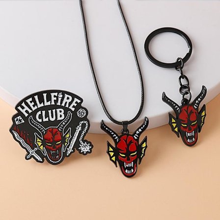3-pakning Stranger Things Hellfire Club Hellfire Club logo-kjede