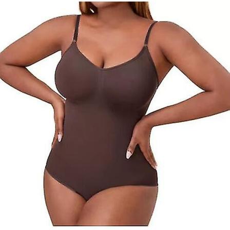 Naisten vartalonmuotoileva saumaton Thong-body, vatsan tukemiseen, pakaroita kohottava, ruskea M Brown M