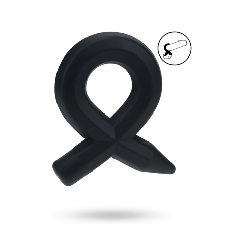Pencil Liquid Silicone Cockring - Black