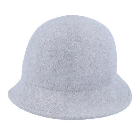 Seeberger - Woolfelt Grey Cloche Historical Grey Hat - @ Hatstore