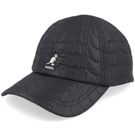 Kangol - Zwart unconstructed Cap - Fun Puff Baseball Black Wave Dad Cap @ Hatstore