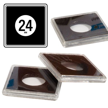 QUADRUM Intercept firkantede møntkapsler til mønt Ø 24 mm - 6 stk.