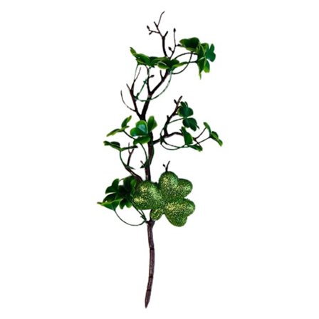 Livlig Farge Kunstig Shamrock Stilk Slitesterk Plast Naturlig Blomsterbusk