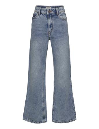 Trousers Denim Vanja Washed Bl Jeans Wide Leg Jeans Blå Lindex