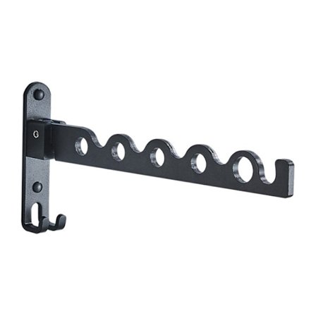 Pyykkitilan järjestäjä, 2 kpl sisäänvedettävä alumiininen seinälle asennettava kuivausteline, sisä- ja ulkokäyttöön, musta