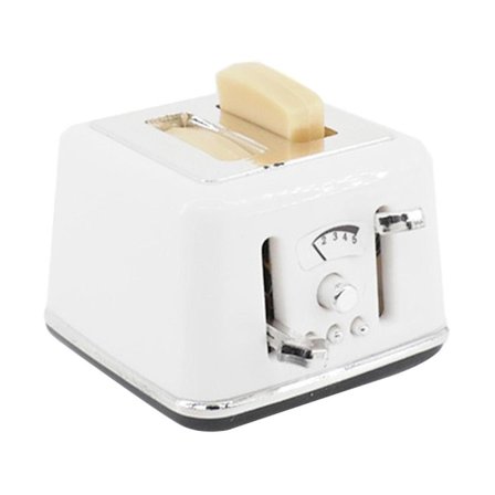 Pienoisleivänpaahdin, metalliseos, moderni 1:12 1/12 nukkekodin leikkisettitarvikkeille