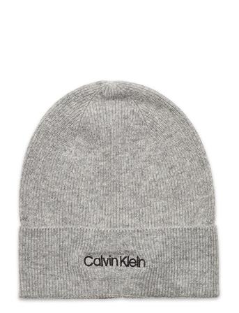 Essential Knit Beanie Accessories Headwear Beanies Grå Calvin Klein