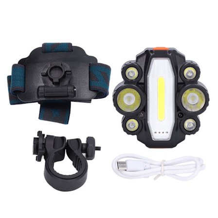 LED Genopladelig Pandelampe med 90° Vinkeljustering til Udendørs Cykling