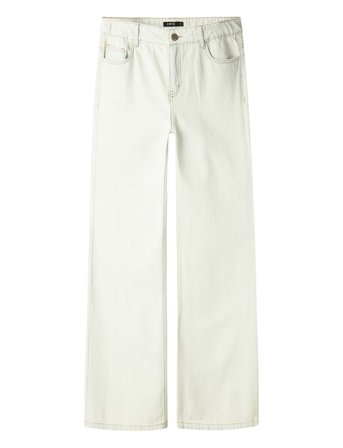 LMTD Nlfnoud Lw Lc Wide Pant - White - 176