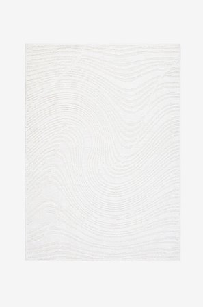 KM Home - Teppe Softy Wave - Hvit - Glattvevde tepper - 160X230 - Fra Homeroom
