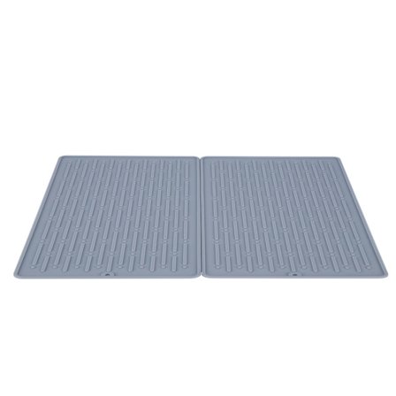 2 st multifunktionell sodavattenavrinningsställ silikonplatta köksdiskunderlägg för Sodastream (grå 3-håls avrinningsställsplatta)