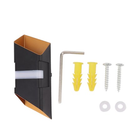 Modern Svart Guld LED Utomhus Vägglampa Upp Ner 10W 3000K Vattentät Vägglampa för Trädgård Gård Dörröppning 85‐265V