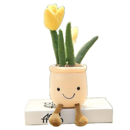 Realistiska Tulpaner Plysch Prydnader Krukblommor Kudde Present Ho